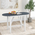 3-Piece Wooden Counter Height Dining Table Set with Drop Leaf Table & 2 Chairs