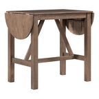 3-Piece Wooden Counter Height Dining Table Set with Drop Leaf Table & 2 Chairs