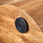 Modern 3-piece Round Coffee Table Set with Wood Grain Sticker Desktop for Living Room