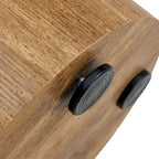 Modern 3-piece Round Coffee Table Set with Wood Grain Sticker Desktop for Living Room