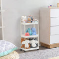Storage Cart, Shelf Organizer Mobile Shelving, Multifunction Movable Storage Organizer