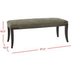 SAFAVIEH Leia Cream Tufted Nailhead Bench - 48Wx20Dx19H