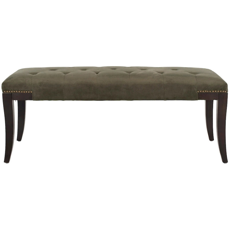 SAFAVIEH Leia Cream Tufted Nailhead Bench - 48Wx20Dx19H