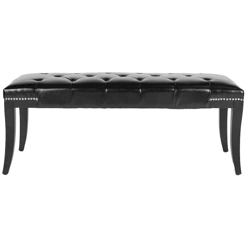 SAFAVIEH Leia Cream Tufted Nailhead Bench - 48Wx20Dx19H