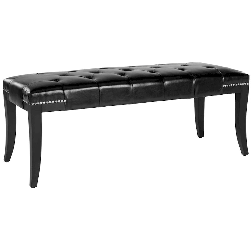 SAFAVIEH Leia Cream Tufted Nailhead Bench - 48Wx20Dx19H