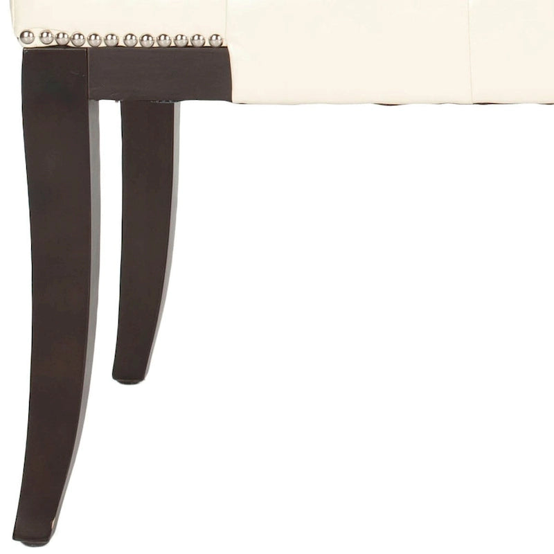 SAFAVIEH Leia Cream Tufted Nailhead Bench - 48Wx20Dx19H