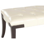 SAFAVIEH Leia Cream Tufted Nailhead Bench - 48Wx20Dx19H