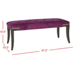 SAFAVIEH Leia Cream Tufted Nailhead Bench - 48Wx20Dx19H