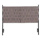 Silver Orchid Braided Matisse Queen Headboard