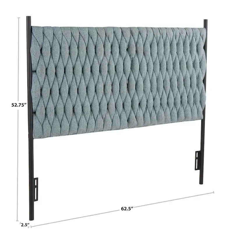 Silver Orchid Braided Matisse Queen Headboard