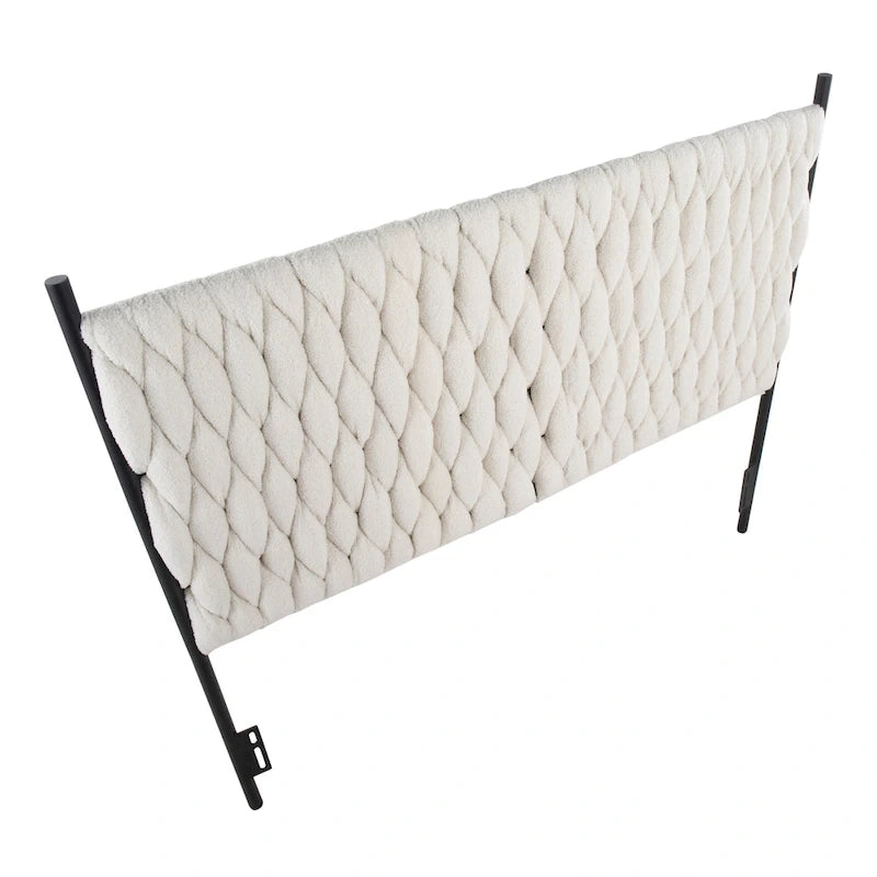 Silver Orchid Braided Matisse Queen Headboard