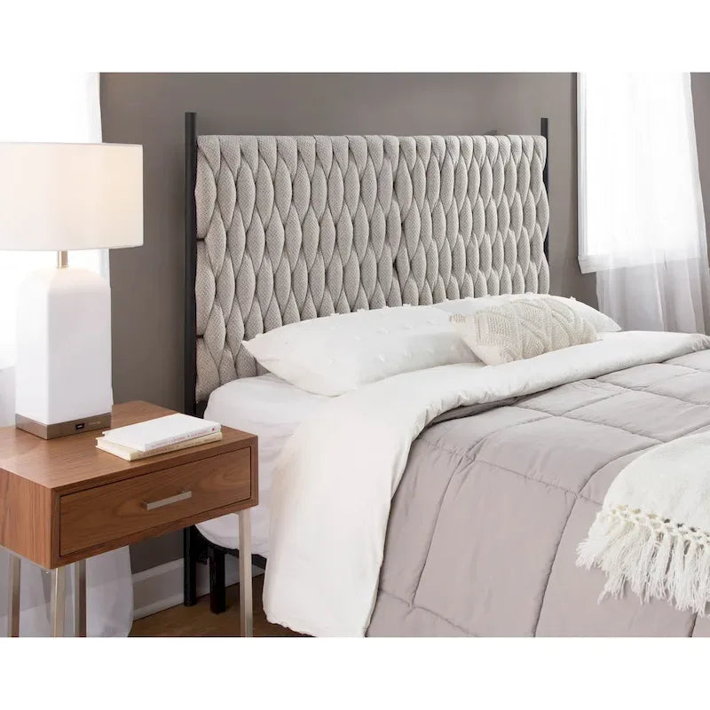 Silver Orchid Braided Matisse Queen Headboard