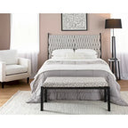 Silver Orchid Braided Matisse Queen Headboard