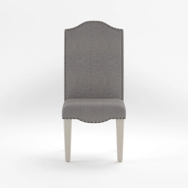 Sope Antique Grey Fabric Dining Chairs (Set of 2) by Furniture of America