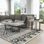 Granala Contemporary Steel 2-Piece Storage Coffee Table Set by Furniture of America