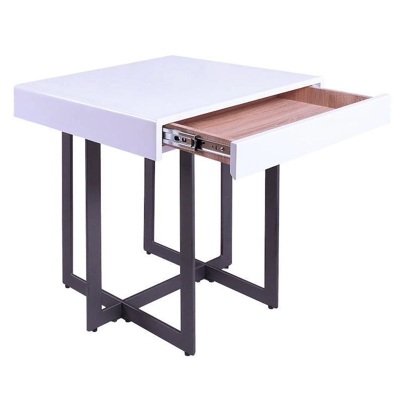 Granala Contemporary Steel 2-Piece Storage Coffee Table Set by Furniture of America