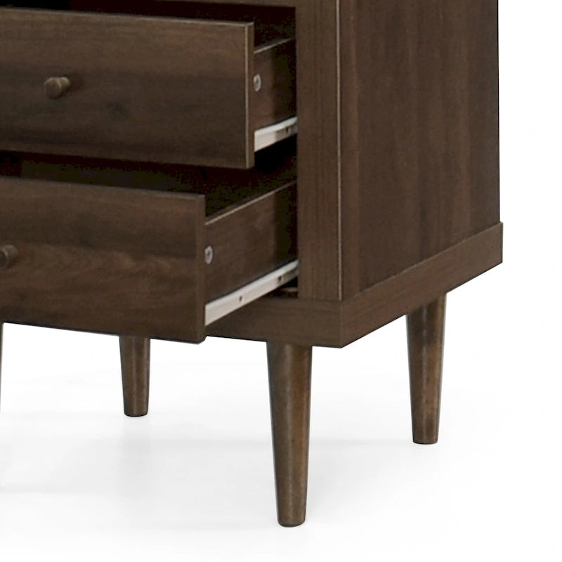 Mid-Century 2-Drawer Nightstand - Multiple Colors