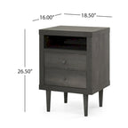 Mid-Century 2-Drawer Nightstand - Multiple Colors