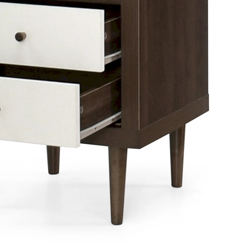 Mid-Century 2-Drawer Nightstand - Multiple Colors