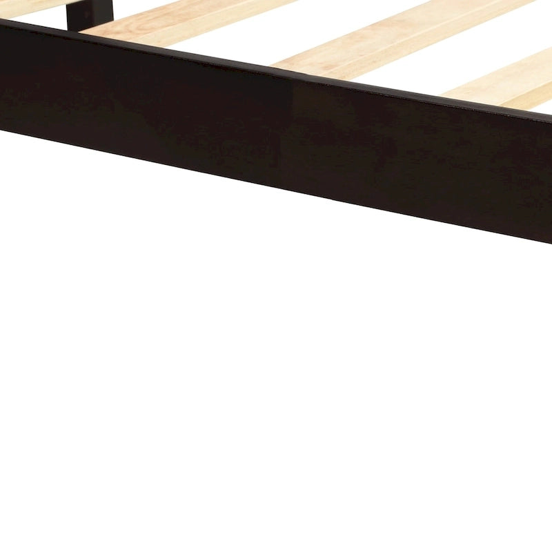 Platform Bed Frame with Headboard, Wood Slat Support