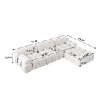 L-shape Velvet Modern Sectional Sofa Soft Couch