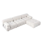 L-shape Velvet Modern Sectional Sofa Soft Couch