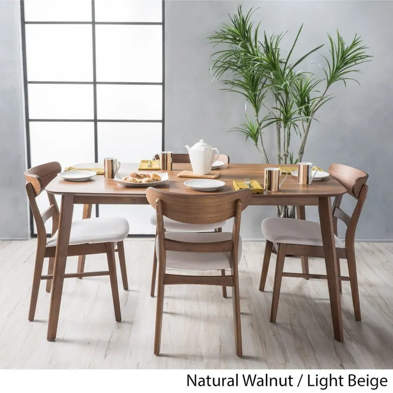 Bryner Mid-Century Modern 5 Piece Dining Set by Christopher Knight Home