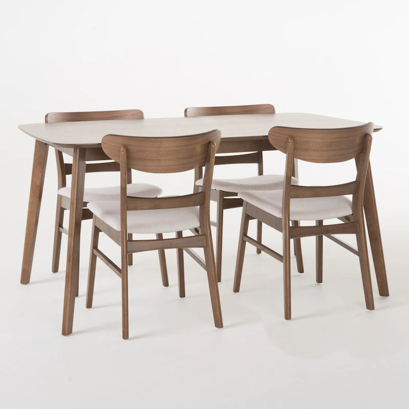 Bryner Mid-Century Modern 5 Piece Dining Set by Christopher Knight Home