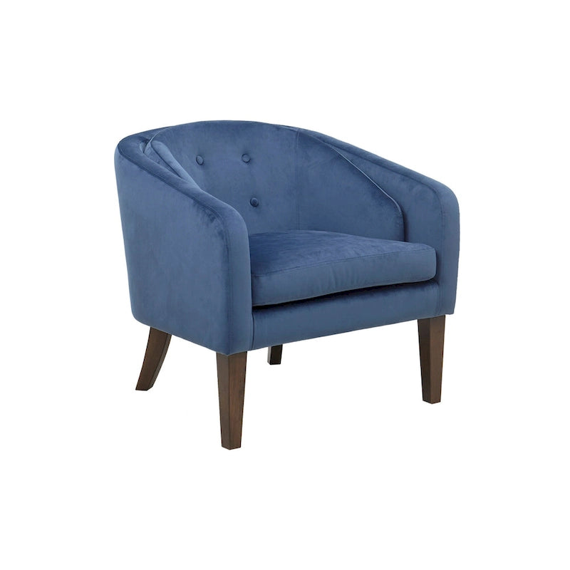 Madison Park Cora Blue Upholstered Tufted Mid-Century Accent Chair