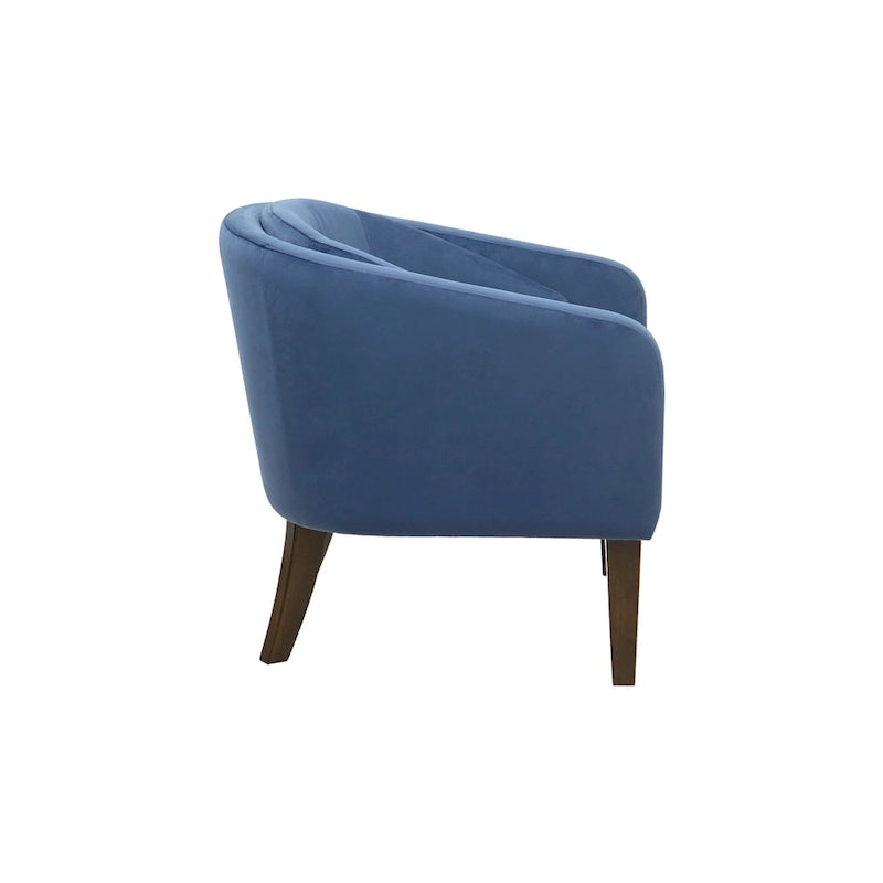 Madison Park Cora Blue Upholstered Tufted Mid-Century Accent Chair