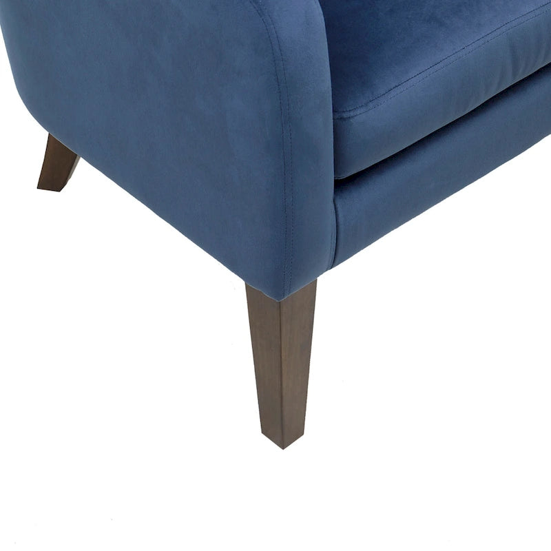 Madison Park Cora Blue Upholstered Tufted Mid-Century Accent Chair