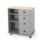 Provence Contemporary Kitchen Cart with Wheels by  - 31.50 W x 17.75 D x 34.50 H