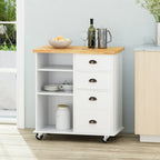 Provence Contemporary Kitchen Cart with Wheels by  - 31.50 W x 17.75 D x 34.50 H