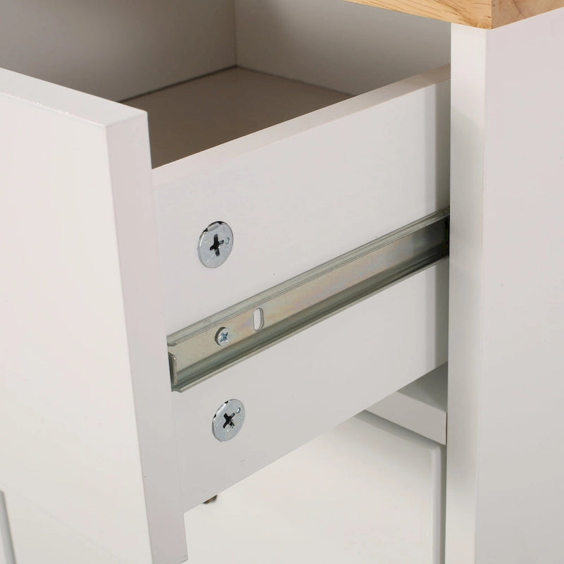 Provence Contemporary Kitchen Cart with Wheels by  - 31.50 W x 17.75 D x 34.50 H
