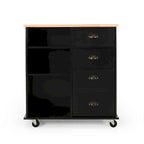 Provence Contemporary Kitchen Cart with Wheels by  - 31.50 W x 17.75 D x 34.50 H