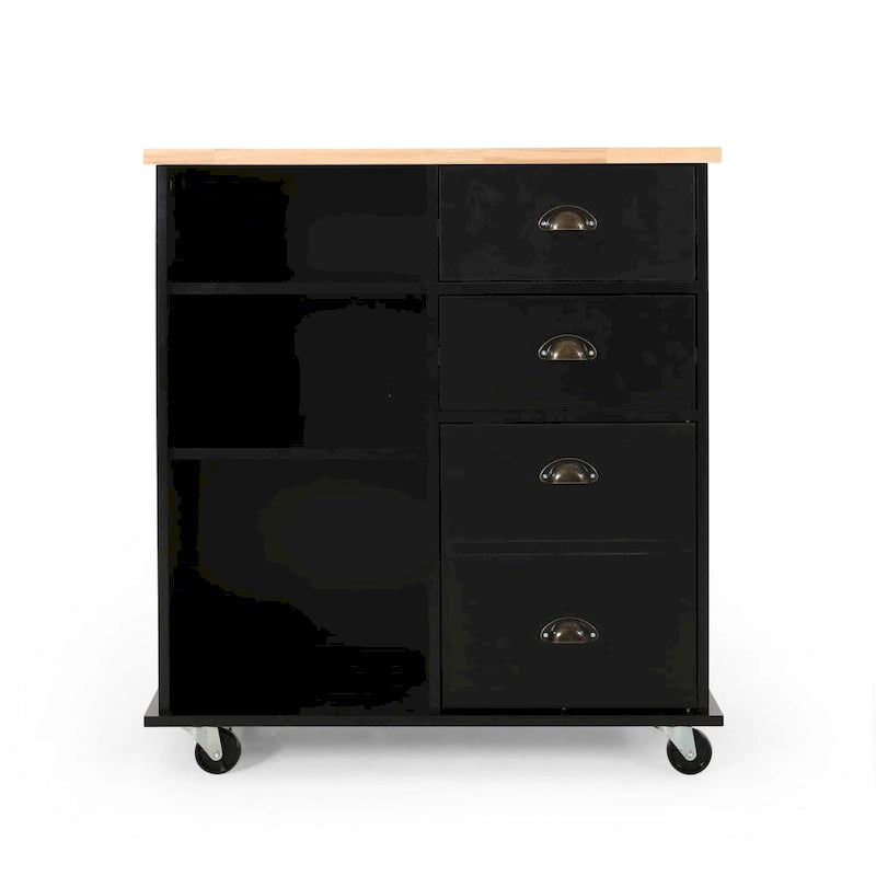 Provence Contemporary Kitchen Cart with Wheels by  - 31.50 W x 17.75 D x 34.50 H