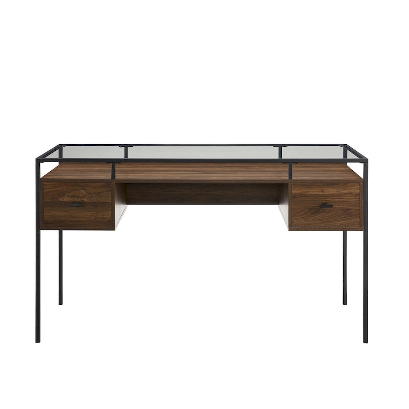 Middlebrook 56-inch Glass Top Writing Desk