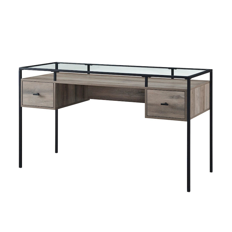 Middlebrook 56-inch Glass Top Writing Desk
