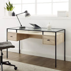 Middlebrook 56-inch Glass Top Writing Desk