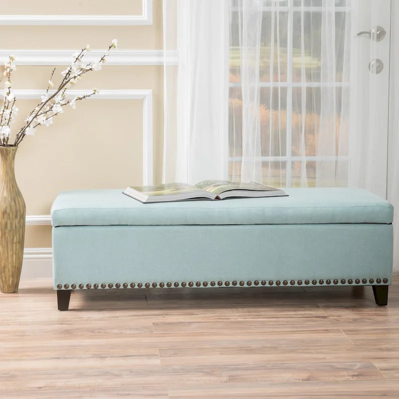 Isra Fabric Storage Ottoman Bench by Christopher Knight Home