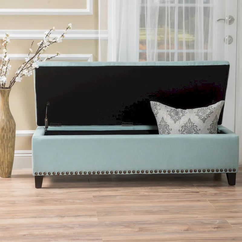 Isra Fabric Storage Ottoman Bench by Christopher Knight Home