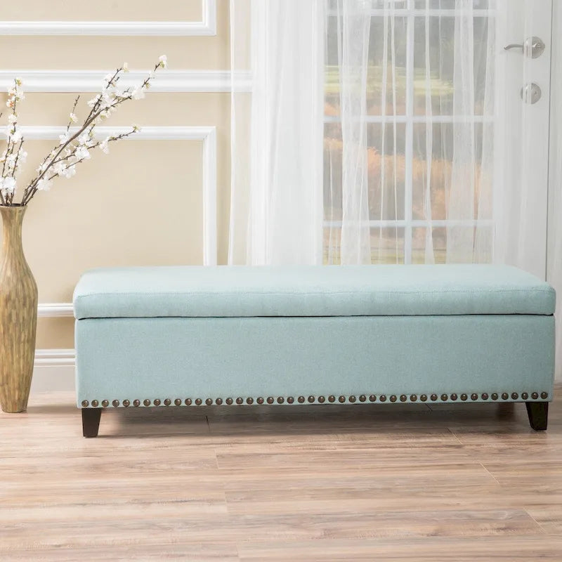 Isra Fabric Storage Ottoman Bench by Christopher Knight Home