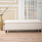 Isra Fabric Storage Ottoman Bench by Christopher Knight Home