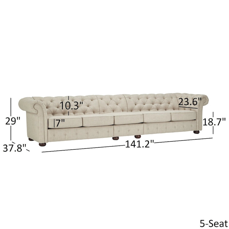 Gdansk 4-Seat Modular Chesterfield Sofa