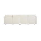 Modular 4 Piece Sofa with Soft Comfortable Seating Linen Sofa Couch with Sturdy Wooden Frame Ideal for Small Spaces