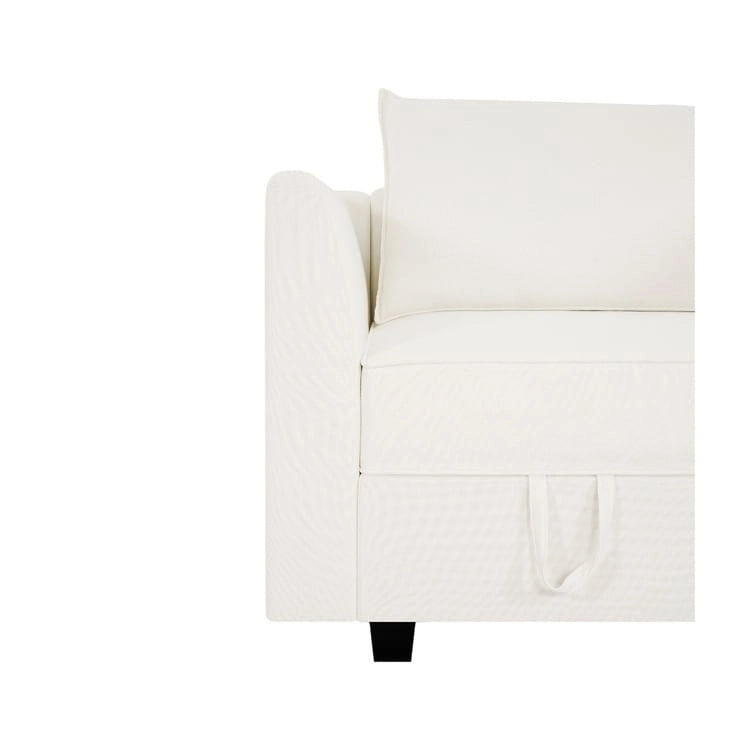 Modular 4 Piece Sofa with Soft Comfortable Seating Linen Sofa Couch with Sturdy Wooden Frame Ideal for Small Spaces