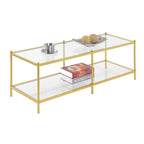 Convenience Concepts Royal Crest 2 Tier Glass Coffee Table