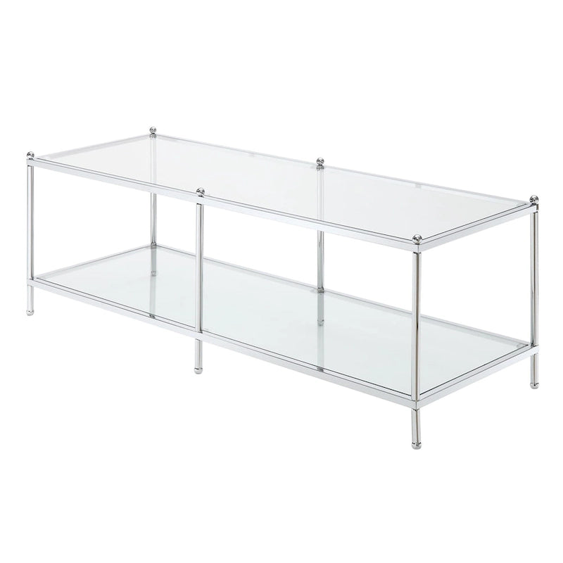 Convenience Concepts Royal Crest 2 Tier Glass Coffee Table