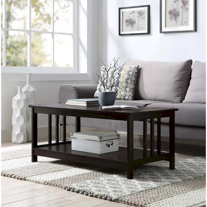 Convenience Concepts Mission Coffee Table with Shelf