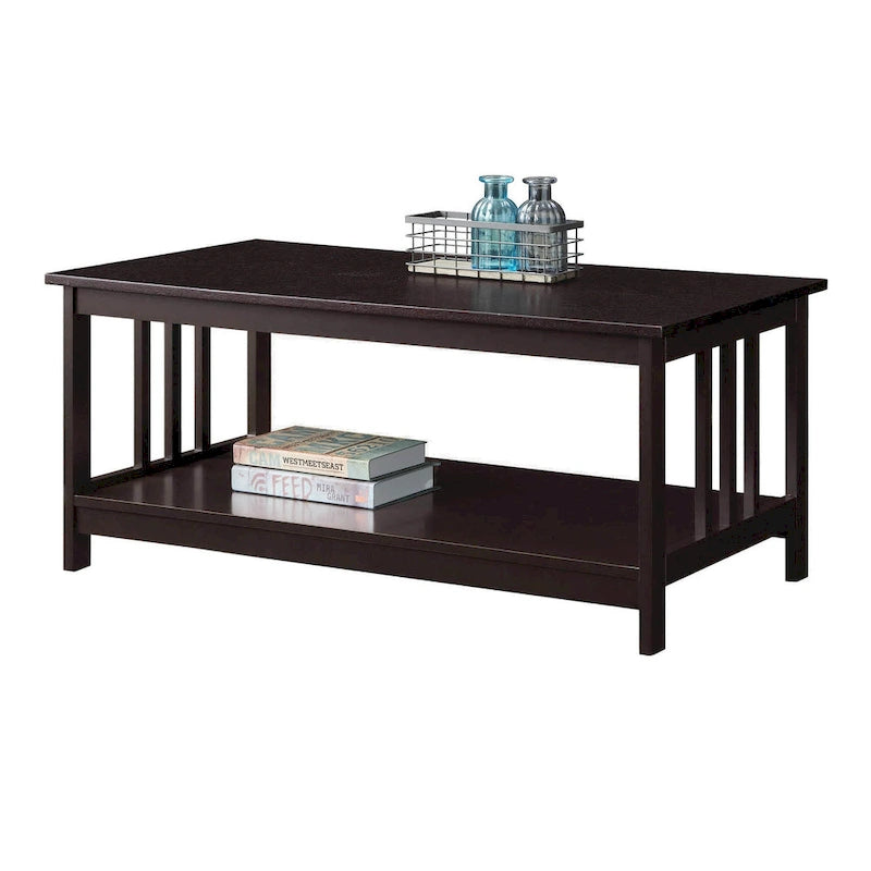 Convenience Concepts Mission Coffee Table with Shelf